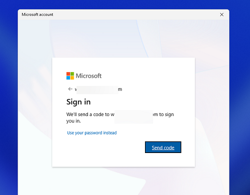 Вход в Windows 11 с помощью аккаунта Microsoft вместо PIN кода