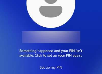 Возникла проблема. Ваш ПИН код недоступен при входе в Windows
