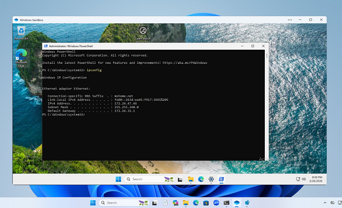 Как использовать встроенную песочницу в Windows 11 для запуска неизвестных программ