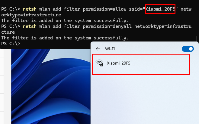 Разрешить подключение только к определенным wifi сетям в Windows
