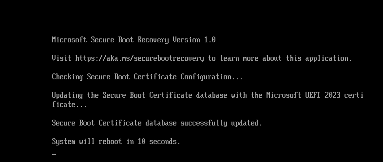 Импорт сертификатов в UEFI с помощью утилиты Microsoft Secure Boot Recovery
