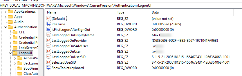 LastLoggedOnProvider