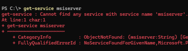 отсутствует служба MSIserver (Установщик Windows)