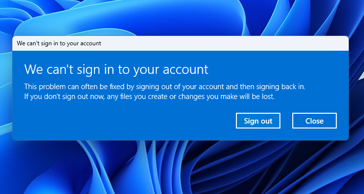 Windows 11 ошибка при входе Не удается войти в учетную запись