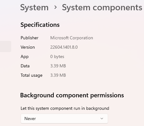 Запретить фоновый запуск Microsoft Store