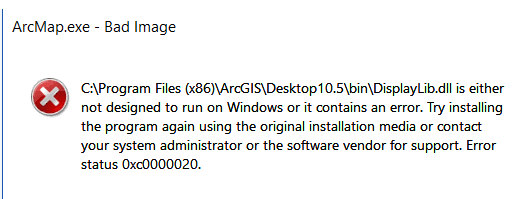 Ошибка bad image при запуске программы из Program Files