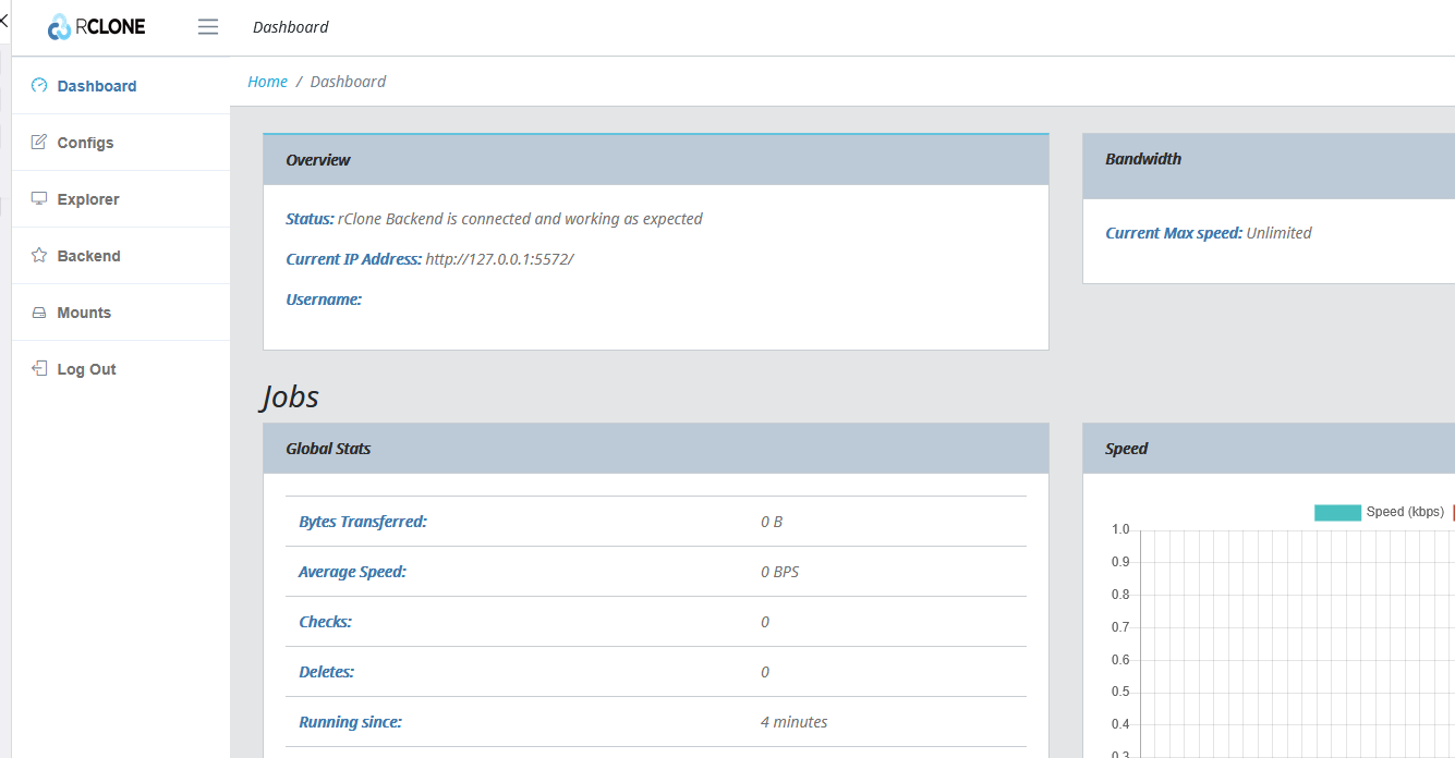 rClone Backend rclone rcd --rc-web-gui