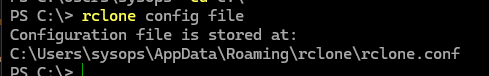 rclone config file