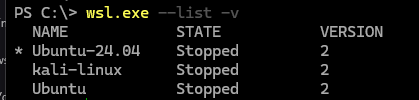 wsl.exe --list -v - проверить что все инстансы остановлены