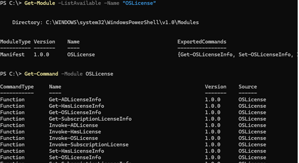 PowerShell модуль OSLicense для управления активацией и ключами Windows